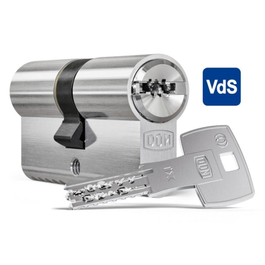 DOM TwinStar Doppelzylinder A30/I30 | Bohr- und Ziehschutz - VDS BZ+ | 6 Schlüssel