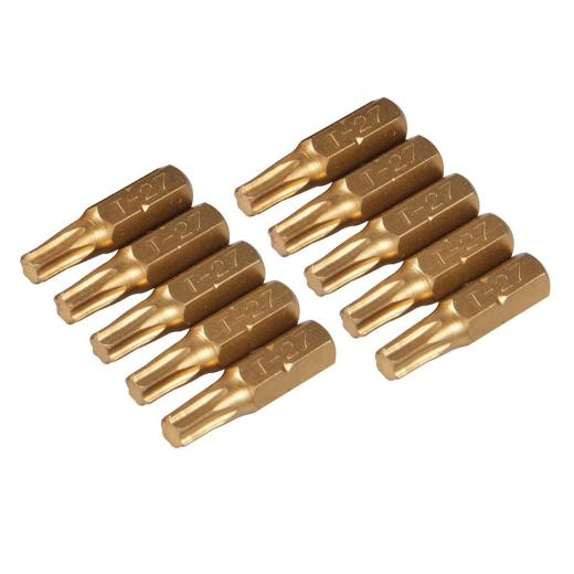 Torx-Schraubendrehereubsätze Gold-Bits TITAN | TX 27 | Länge 25 mm | 10 Stück
