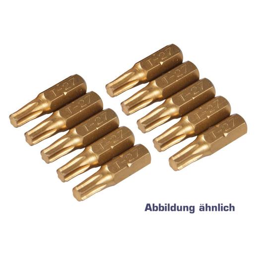 Torx-Schraubendrehereubsätze Gold-Bits TITAN | TX 15 | Länge 25 mm | 10 Stück