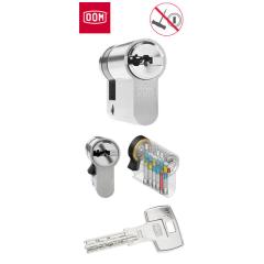 DOM ix 6HT Doppelzylinder A30/I55 mit Bohr- und Ziehschutz - 9 Schlüssel