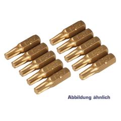 Torx-Schraubendrehereubsätze Gold-Bits TITAN | TX 30 | Länge 25 mm | 10 Stück