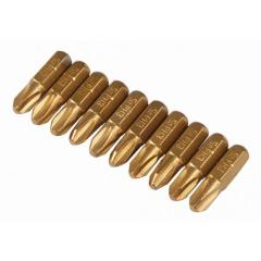 Phillips-Schraubendreher-Gold-Bits TITAN | PH 3 | Länge 25 mm | 10 Stück